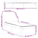 Εικόνα της Ξαπλώστρα με Μαξιλάρι Λευκή 186 x 60 x 29 από Πολυπροπυλένιο Hobbo