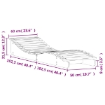 Εικόνα της Ξαπλώστρα 205x60x31,5 εκ. από Μασίφ Ξύλο Πεύκου Hobbo