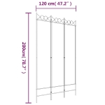 Εικόνα της Διαχωριστικό Δωματίου με 3 Πάνελ Λευκό 120 x 200 εκ. Υφασμάτινο Hobbo
