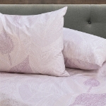 Εικόνα της Lino Σετ Σεντονια Jacquard Mauve 260x270