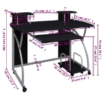 Εικόνα της Γραφείο Υπολογιστή Μαύρο 110 x 52 x 88,5 εκ. Επεξεργασμένο Ξύλο Hobbo