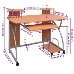 Εικόνα της Γραφείο Υπολογιστή Καφέ 110 x 52 x 88,5 εκ. Επεξεργασμένο Ξύλο Hobbo