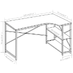 Εικόνα της Γραφείο Υπολογιστή Λευκό 120 x 72 x 70 εκ. Hobbo