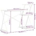 Εικόνα της Γραφείο με Ράφια Λευκό 116 x 50 x 93 εκ. Hobbo