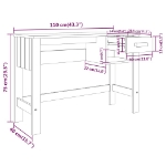 Εικόνα της Γραφείο HAMAR Καφέ Μελί 110 x 40 x 75 εκ. Μασίφ Ξύλο Πεύκου Hobbo