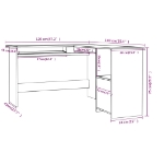 Εικόνα της Γραφείο Γωνιακό Sonoma Δρυς 120 x 140 x 75 εκ. από Μοριοσανίδα Hobbo