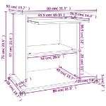 Εικόνα της Γραφείο Υπολογιστή Λευκό 80 x 50 x 75 εκ. από Μοριοσανίδα Hobbo