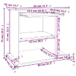 Εικόνα της Γραφείο Υπολογιστή Μαύρο 80 x 50 x 75 εκ. από Μοριοσανίδα Hobbo