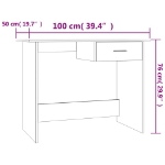 Εικόνα της Γραφείο Χρώμα Sonoma Δρυς 100 x 50 x 76 εκ. από Μοριοσανίδα Hobbo