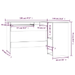 Εικόνα της Γραφείο Γωνιακό Γκρι Sonoma 120x140x75 εκ. Επεξεργασμένο Ξύλο Hobbo