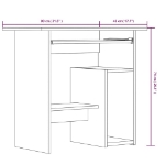 Εικόνα της Γραφείο Γκρι Sonoma 80 x 45 x 74 εκ. από Επεξεργασμένο Ξύλο Hobbo