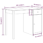 Εικόνα της Γραφείο 100 x 50 x 75 εκ. από Μασίφ Ξύλο Πεύκου Hobbo