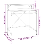 Εικόνα της Γραφείο Μαύρο 80 x 50 x 90 εκ. από Επεξεργασμένο Ξύλο Hobbo