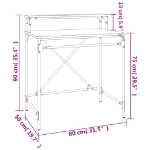 Εικόνα της Γραφείο Καφέ Δρυς 80x50x90 εκ. από Επεξεργασμένο Ξύλο Hobbo