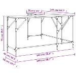 Εικόνα της Γραφείο Καπνιστή Δρυς 149x149x75 εκ. από Επεξεργασμένο Ξύλο Hobbo