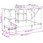 Εικόνα της Γραφείο Καπνιστή Δρυς 139 x 139 x 75 εκ. από Επεξεργασμένο Ξύλο Hobbo