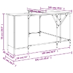 Εικόνα της Γραφείο Sonoma Δρυς 141 x 141 x 75 εκ. από Επεξεργασμένο Ξύλο Hobbo