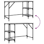 Εικόνα της Γραφείο Γκρι Sonoma 120x50x75 εκ. Μέταλλο & Επεξεργασμένο Ξύλο Hobbo