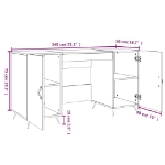 Εικόνα της Γραφείο Sonoma Δρυς 140 x 50 x 75 εκ. από Επεξεργασμένο Ξύλο Hobbo