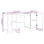 Εικόνα της Γραφείο Γυαλιστερό Λευκό 140x50x75 εκ. Επεξεργασμένο Ξύλο Hobbo