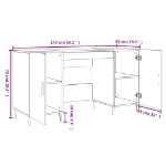 Εικόνα της Γραφείο Sonoma Δρυς 140 x 50 x 75 εκ. από Επεξεργασμένο Ξύλο Hobbo