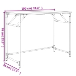 Εικόνα της Γραφείο Μαύρο 100x45x76 εκ. Επεξ. Ξύλο/Ατσάλι Ηλ. Βαφή Πούδρας Hobbo