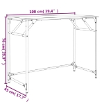 Εικόνα της Γραφείο Sonoma Δρυς100x45x76εκ Επ. Ξύλο/Ατσάλι Ηλ. Βαφή Πούδρας Hobbo