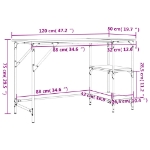 Εικόνα της Γραφείο Γκρι Sonoma 120x50x75 εκ. Μέταλλο & Επεξεργασμένο Ξύλο Hobbo