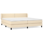 Εικόνα της Κρεβάτι Boxspring με Στρώμα Κρεμ 200x200 εκ. Υφασμάτινο Hobbo