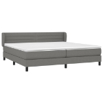 Εικόνα της Κρεβάτι Boxspring με Στρώμα Σκούρο Γκρι 200x200 εκ. Υφασμάτινο Hobbo