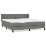 Εικόνα της Κρεβάτι Boxspring με Στρώμα Σκούρο Γκρι 180x200 εκ Υφασμάτιν Hobbo