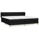 Εικόνα της Κρεβάτι Boxspring με Στρώμα Μαύρο 200x200 εκ. Υφασμάτινο Hobbo