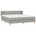 Εικόνα της Κρεβάτι Boxspring με Στρώμα Ανοιχτό Γκρι 180x200 εκ. Υφασμάτινο Hobbo