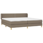 Εικόνα της Κρεβάτι Boxspring με Στρώμα Taupe 200x200 εκ. Υφασμάτινο Hobbo