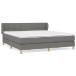 Εικόνα της Κρεβάτι Boxspring με Στρώμα Σκούρο Γκρι 180x200 εκ Υφασμάτιν Hobbo