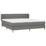 Εικόνα της Κρεβάτι Boxspring με Στρώμα Σκούρο Γκρι 180x200 εκ Υφασμάτιν Hobbo