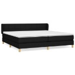 Εικόνα της Κρεβάτι Boxspring με Στρώμα Μαύρο 200x200 εκ. Υφασμάτινο Hobbo