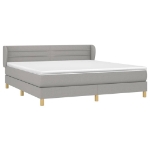 Εικόνα της Κρεβάτι Boxspring με Στρώμα Ανοιχτό Γκρι 180x200 εκ. Υφασμάτινο Hobbo