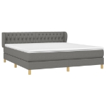 Εικόνα της Κρεβάτι Boxspring με Στρώμα Σκούρο Γκρι 180x200 εκ Υφασμάτιν Hobbo