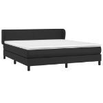 Εικόνα της Κρεβάτι Boxspring με Στρώμα Μαύρο 180x200εκ.από Συνθετικό Δέρμα Hobbo