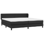 Εικόνα της Κρεβάτι Boxspring με Στρώμα Μαύρο 200x200 εκ. Συνθετικό Δέρμα Hobbo