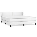 Εικόνα της Κρεβάτι Boxspring με Στρώμα Λευκό 180x200 εκ. Συνθετικό Δέρμα Hobbo