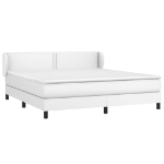 Εικόνα της Κρεβάτι Boxspring με Στρώμα Λευκό 180x200 εκ. Συνθετικό Δέρμα Hobbo