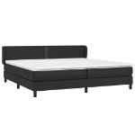 Εικόνα της Κρεβάτι Boxspring με Στρώμα Μαύρο 200x200 εκ. Συνθετικό Δέρμα Hobbo