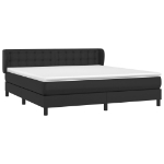 Εικόνα της Κρεβάτι Boxspring με Στρώμα Μαύρο 180x200εκ.από Συνθετικό Δέρμα Hobbo