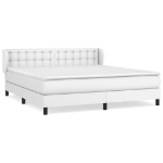 Εικόνα της Κρεβάτι Boxspring με Στρώμα Λευκό 180x200 εκ. Συνθετικό Δέρμα Hobbo