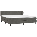 Εικόνα της Κρεβάτι Boxspring με Στρώμα Σκούρο Γκρι 180x200 εκ. Βελούδινο Hobbo