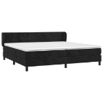 Εικόνα της Κρεβάτι Boxspring με Στρώμα Μαύρο 200x200 εκ. Βελούδινο Hobbo