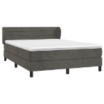 Εικόνα της Κρεβάτι Boxspring με Στρώμα Σκούρο Γκρι 180x200 εκ. Βελούδινο Hobbo