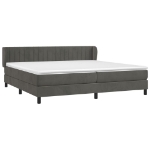 Εικόνα της Κρεβάτι Boxspring με Στρώμα Σκούρο Γκρι 200x200 εκ. Βελούδινο Hobbo